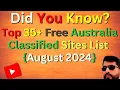 Top 35 Free Australia Classified Sites List August 2024 Australia Classified Sites