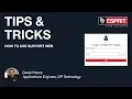 ESPRIT Tips Tricks How to use Support Web