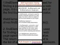 SELENIUM Difference between findElement and findElements in Selenium