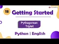 Pythagorean Triplet Module Basics of Programming In English Python - 18