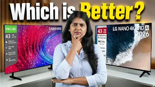 Best 43 Inch TV Under ₹30,000 — Samsung Mini LED vs LG NanoCell | Honest Comparison Tamil
