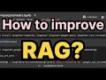 How to improve RAG RAG important hyper parameters