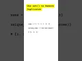 Python Use set to Remove Duplicates