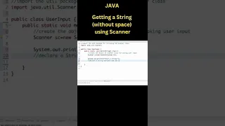 Getting String without space as user input using Scanner in Java