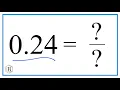 0 24 as a Fraction simplified form