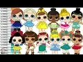 LOL Surprise Dolls Repainted as Disney Princesses Coloring Book Compilation Ariel Tiana Belle Merida