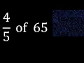 of 65 fraction of a number part of a whole number