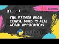 Course Introduction The Python Mega Course Build 10 Real World Applications Lec -1