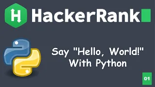 Say Hello World With Python HackerRank Solution Easy Introduction