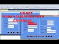 VB NET - FORM VALIDATION OF USER ENTRY CHECK WITH DATABASE