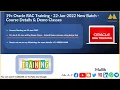 Online Oracle RAC Training 19c Oracle RAC Training New Batch 22-Jan-2022