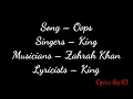 OOPS | OFFICIAL Lyrics MUSIC VIDEO | CHAMPAGNE TALK | KING, ZAHRAH S KHAN | Lyrics By RJ