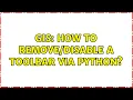 GIS How to a toolbar via python 2 Solutions