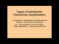 Types of sentences Functional classification