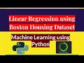 Linear Regression using Boston Housing Dataset in Jupyter Notebook Machine Learning JAcademy