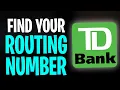 What Is a Routing Number in TD Bank How to Find TD Bank Routing Number