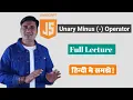 JavaScript Unary Minus - Operator Unary Negation Operator - in JavaScript