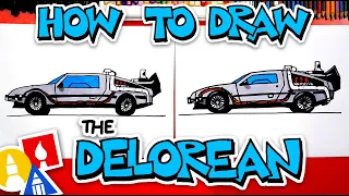 how to draw the delorean from back to the future