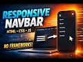 How To Build a Responsive Navbar with HTML CSS JavaScript Step-by-Step Tutorial