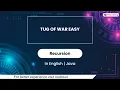 Tug Of War Easy Module Recursion In English Java - 42