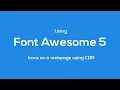 How To use Font Awesome 5 Icons in HTML using CDN - html css javascript
