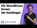 How To Fix WordPress Errors On Hostinger 2026 Easy Guide