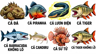 8 Loài Cá Đáng Sợ Nhất Hành Tinh Đặc Biệt Là Loài Số 7 #metrithuc