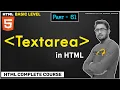 61 How to use textarea element or tag in html for beginners in hindi part - 61