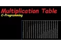 Multiplication Table in C