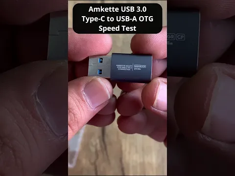 Amkette USB 3.0 Type-C Female to USB-A Male OTG Adapter Speed Test #shorts