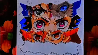 Zenitsu Eye Drawing Challenge Can You Recognize Him by His Eyes Demon Slayer Drawing Tutorial