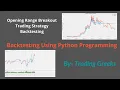 1 ORB Backtesting Using Python and Angel Smart Api