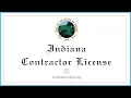 Indiana Contractor License - What You need to get started