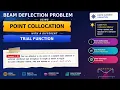 Beam Deflection Problem - Point collocation method with different trial function