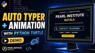 Python Turtle Auto Typer Animation Demo Amazing Python Project for Beginners