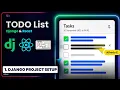 Django-React Todo List - Project Setup