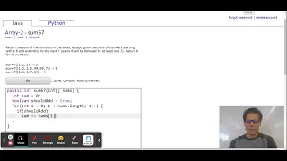 CodingBat Java Array-2 sum67