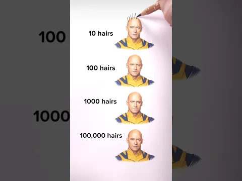 Draw Hair Styles! #art #drawing #shorts #hughjackman #howtodraw #easydraw