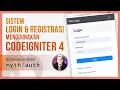 Creating a Login Registration System with CodeIgniter 4 Using the Library