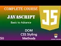 DOM CSS Styling Methods in JavaScript in