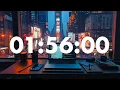 1-Hour 56 Minute Productivity Timer for Focus Efficiency with Beeps at the end