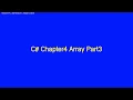 Chapter4 Array Part3