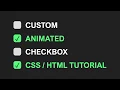 Custom Animated Checkbox Tutorial - CSS HTML Tutorial