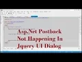 Asp Net Postback Not Happening In Jquery UI Dialog