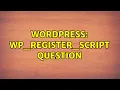 Wordpress wp - register