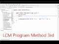 JAVA program to find LCM Method Third