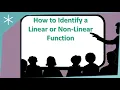 Identifying Linear and Non-Linear functions