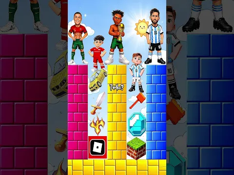 Ronaldo vs Messi 🎮 Childs Roblox or Minecraft? 😱🔥 #shorts #ronaldo #messi