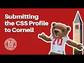 Submitting the CSS Profile to Cornell