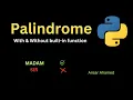Palindrome python program